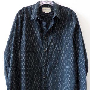 Denim & Supply Ralph Lauren Shirt Men's Large Blue Polka Dots Long Sleeve Pocket